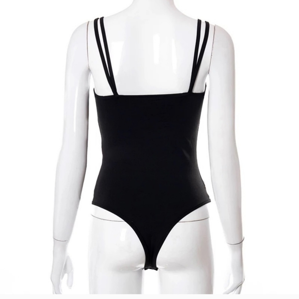 Sexy Translucent Patchwork Swimsuit Bodysuit - image 5